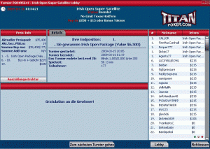 Prinzessin gewinnt ein Paket im Wert von 6,500$  zu den Irish Open 2009 - in Dublin
